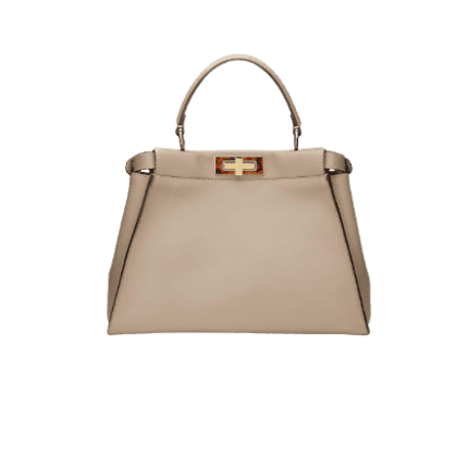 Fendi Dove Grey Calfskin Regular Peekaboo