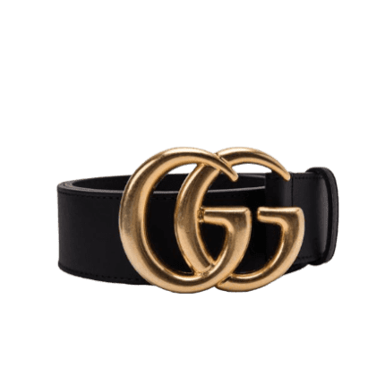Gucci GG Buckle Leather Belt