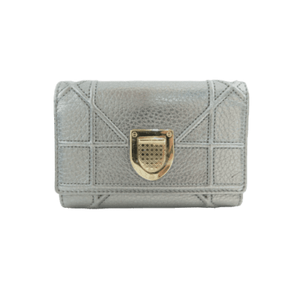 Christian Dior Diorama Silver Wallet