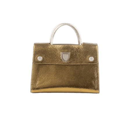Dior Bronze Metallic Patent Diorever Satchel Bag