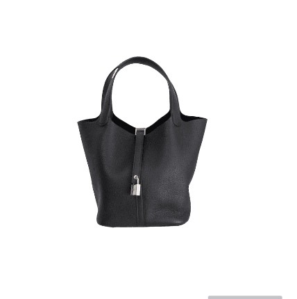 Hermes Black Picotin 18 with Silver Hardware
