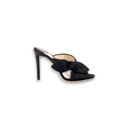 Jimmy Choo Black Satin Keely Sandals