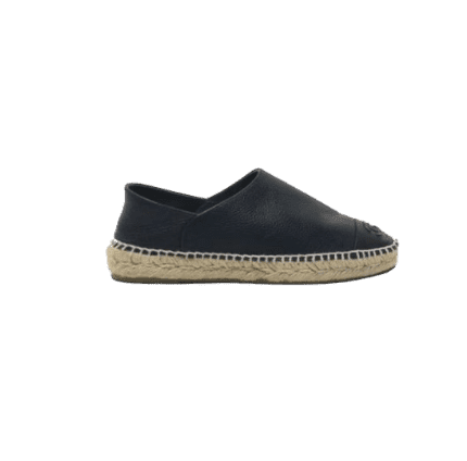 Chanel CC Slip On Black Espadrille